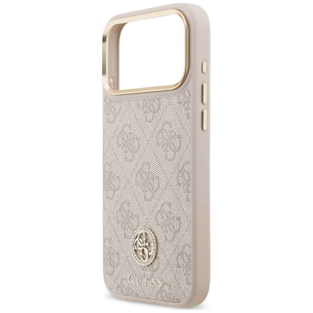 Etui Guess 4G Strass Logo MagSafe na iPhone 18 Pro Max / 17 Pro Max - różowe_5