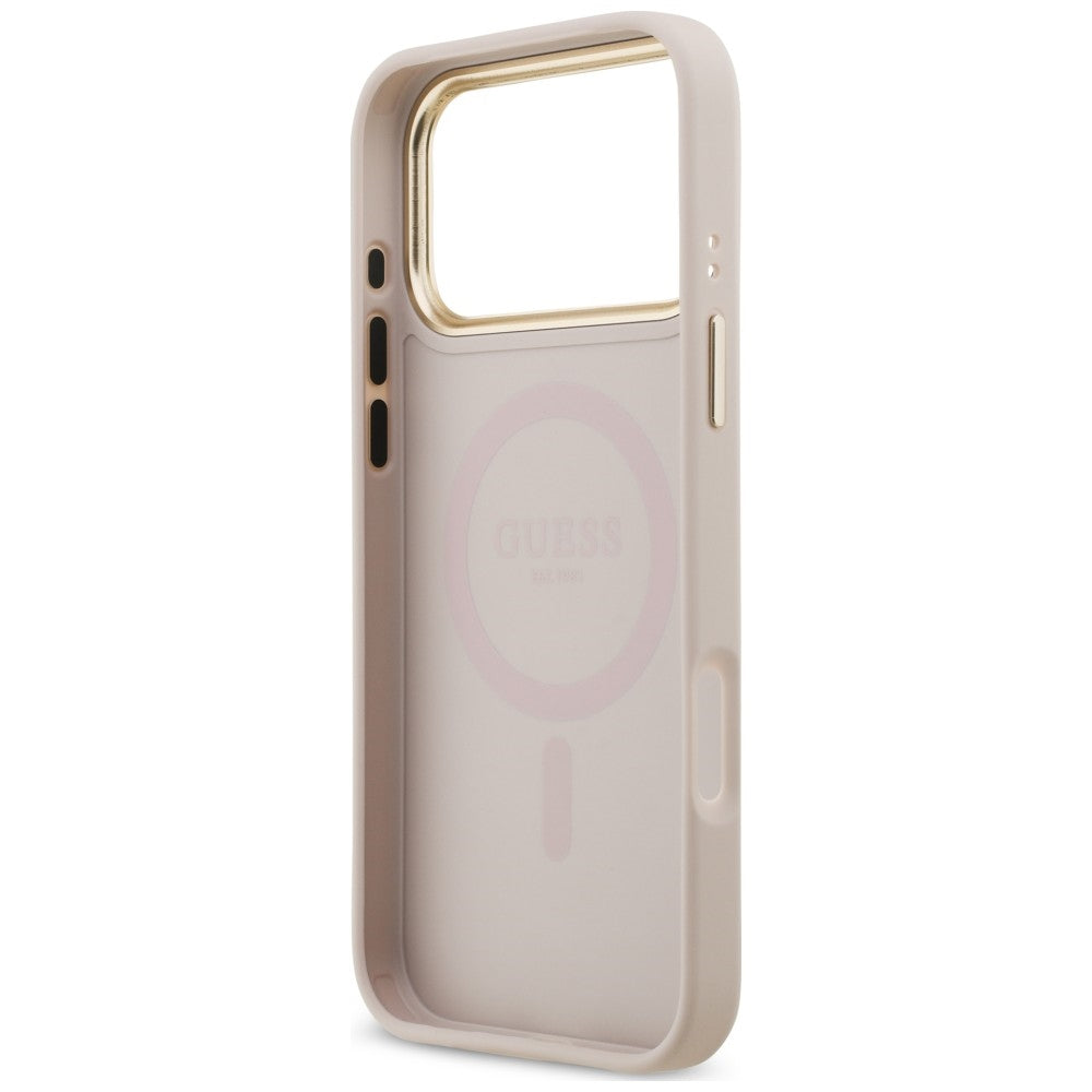 Etui Guess 4G Strass Logo MagSafe na iPhone 18 Pro Max / 17 Pro Max - różowe_6