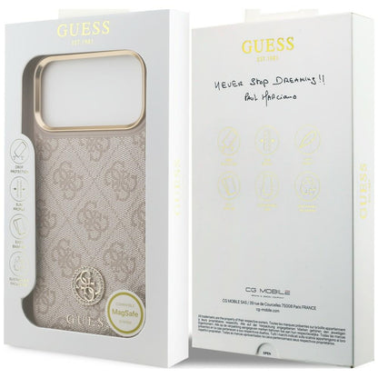 Etui Guess 4G Strass Logo MagSafe na iPhone 18 Pro Max / 17 Pro Max - różowe_7