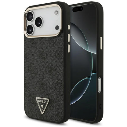 Etui Guess 4G Triangle Logo MagSafe na iPhone 18 Pro Max / 17 Pro Max czarny - złote_0