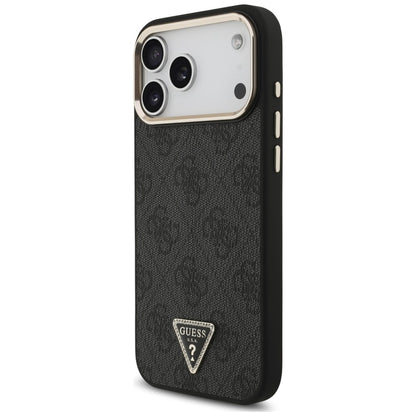 Etui Guess 4G Triangle Logo MagSafe na iPhone 18 Pro Max / 17 Pro Max czarny - złote_1