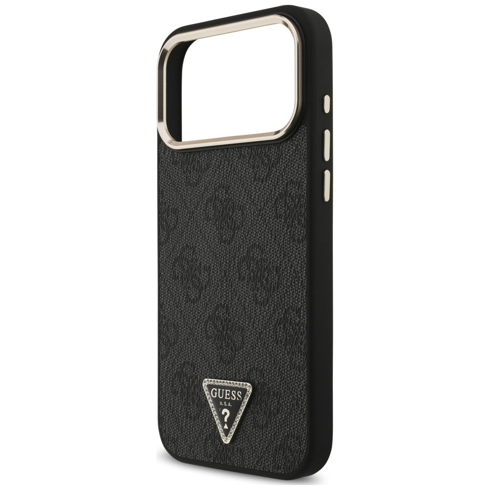 Etui Guess 4G Triangle Logo MagSafe na iPhone 18 Pro Max / 17 Pro Max czarny - złote_5