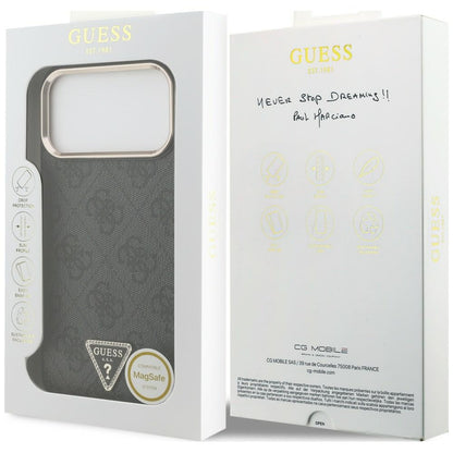 Etui Guess 4G Triangle Logo MagSafe na iPhone 18 Pro Max / 17 Pro Max czarny - złote_7