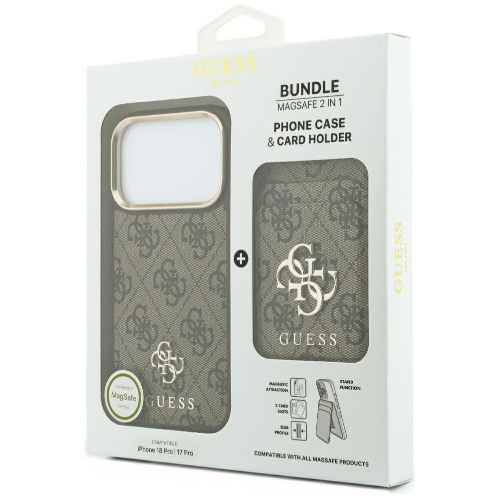Etui Guess 4G z portfelem Magsafe na iPhone 18 Pro / 17 Pro - brązowe_10