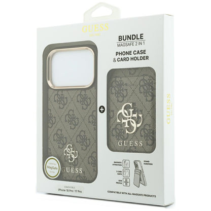 Etui Guess 4G z portfelem Magsafe na iPhone 18 Pro / 17 Pro - brązowe_10