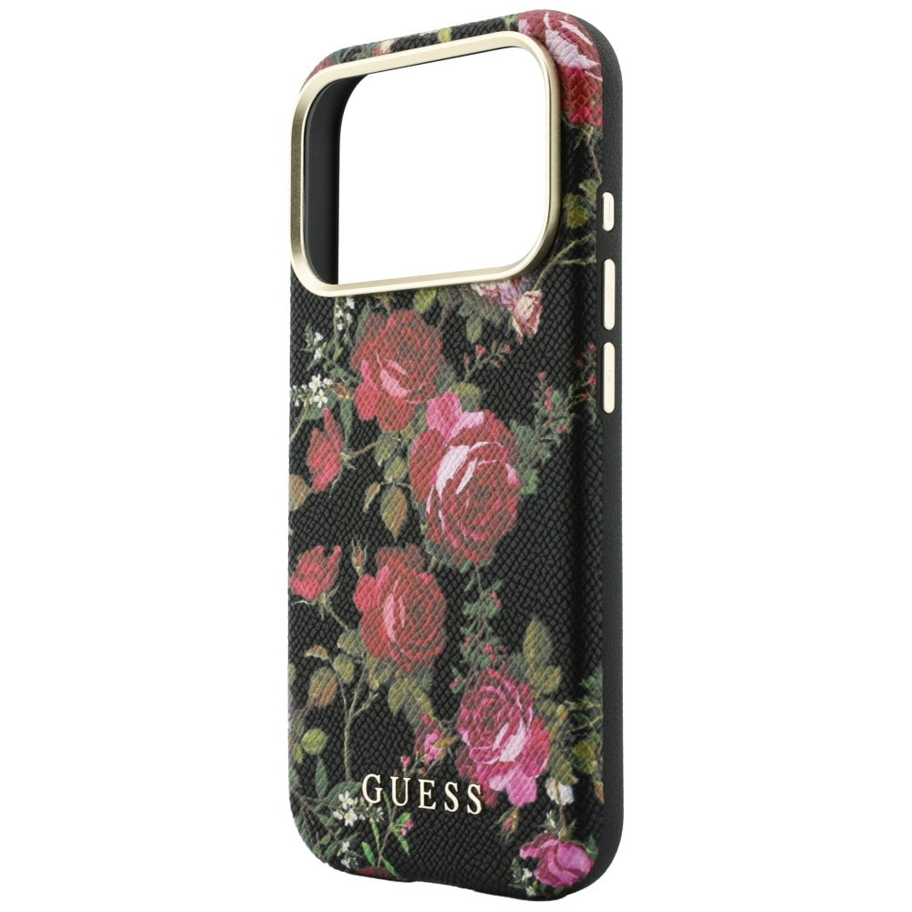 Etui Guess Blossom Roses Print MagSafe na iPhone 18 Pro Max / 17 Pro Max - czarne_5