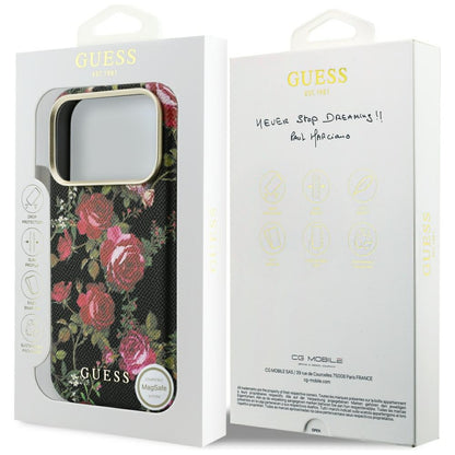 Etui Guess Blossom Roses Print MagSafe na iPhone 18 Pro Max / 17 Pro Max - czarne_7