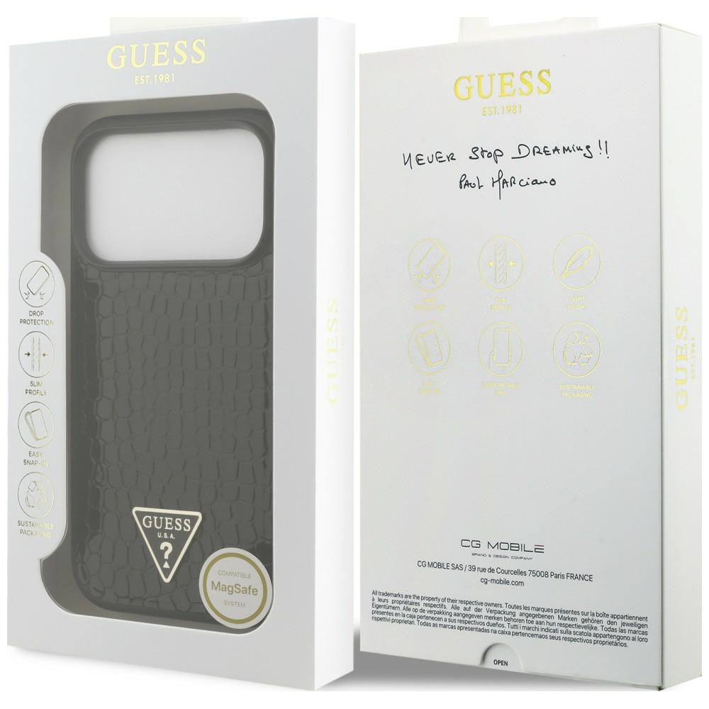 Etui Guess Croco Triangle Logo MagSafe na iPhone 18 Pro / 17 Pro - czarne_7