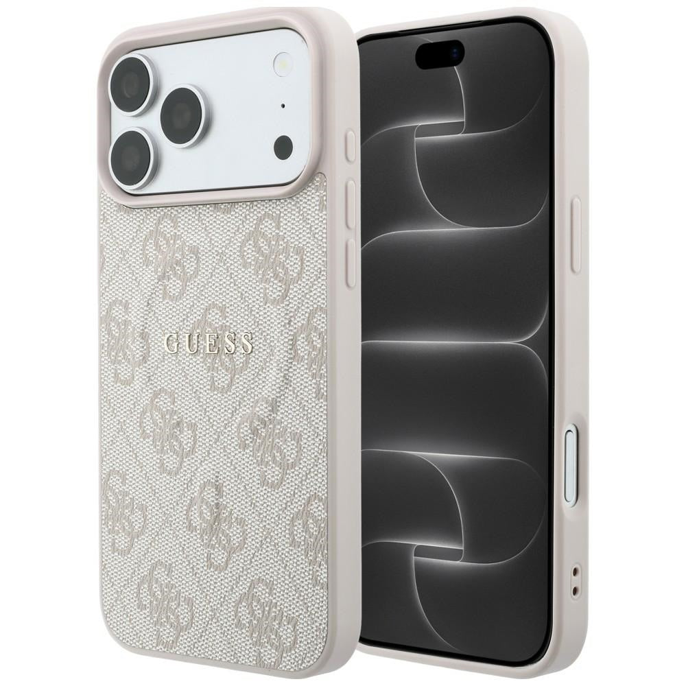 Etui Guess Embossed 4G Ring Classic MagSafe na iPhone 18 Pro / 17 Pro - różowe_0