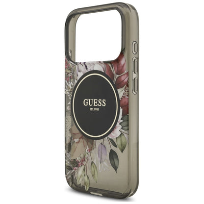 Etui Guess IML Flowers Pearl Strap MagSafe na iPhone 18 Pro / 17 Pro - czarne_5