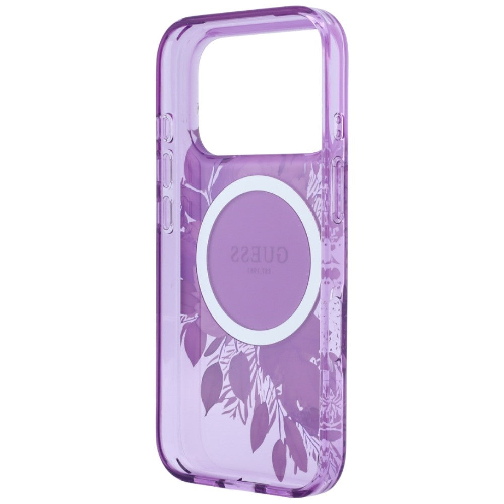 Etui Guess IML Flowers Pearl Strap MagSafe na iPhone 18 Pro / 17 Pro - fioletowe_5