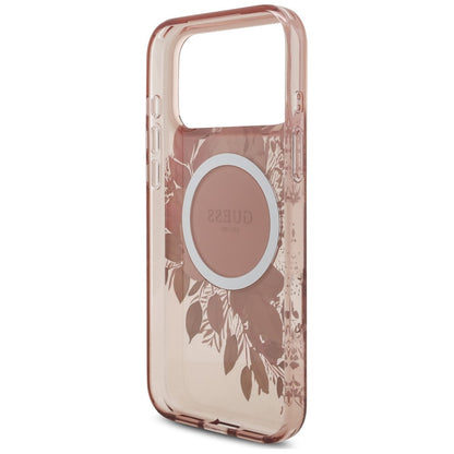 Etui Guess IML Flowers Pearl Strap MagSafe na iPhone 18 Pro / 17 Pro - różowe_6