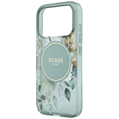 Etui Guess IML Flowers Pearl Strap MagSafe na iPhone 18 Pro / 17 Pro - zielone_4