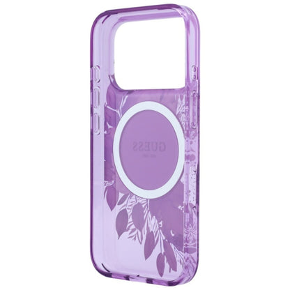 Etui Guess IML Flowers Pearl Strap MagSafe na iPhone 18 Pro Max / 17 Pro Max - fioletowe_5
