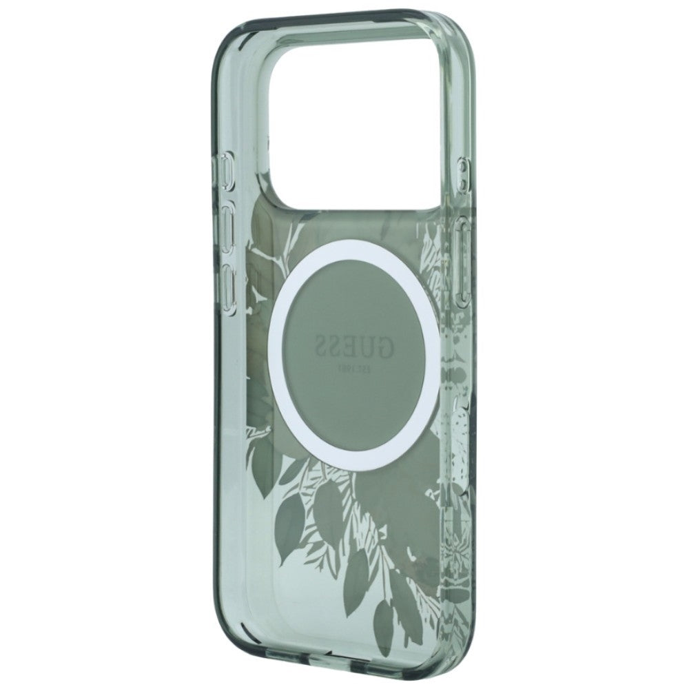 Etui Guess IML Flowers Pearl Strap MagSafe na iPhone 18 Pro Max / 17 Pro Max - zielone_5