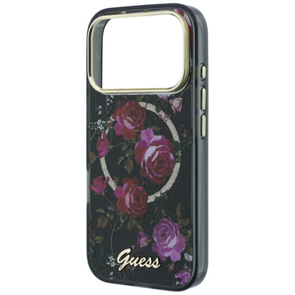 Etui Guess IML Glitter Blossom Roses MagSafe na iPhone 18 Pro Max / 17 Pro Max - czarne_5