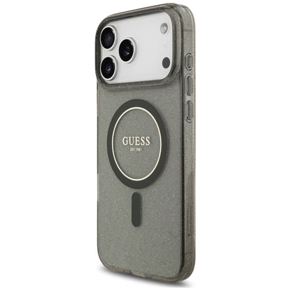 Etui Guess IML Glitter Pearl Strap MagSafe na iPhone 18 Pro Max / 17 Pro Max - czarne_2