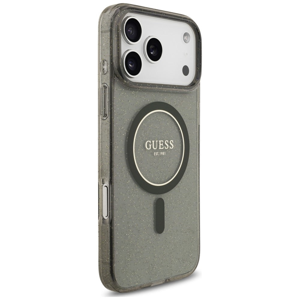 Etui Guess IML Glitter Pearl Strap MagSafe na iPhone 18 Pro Max / 17 Pro Max - czarne_3