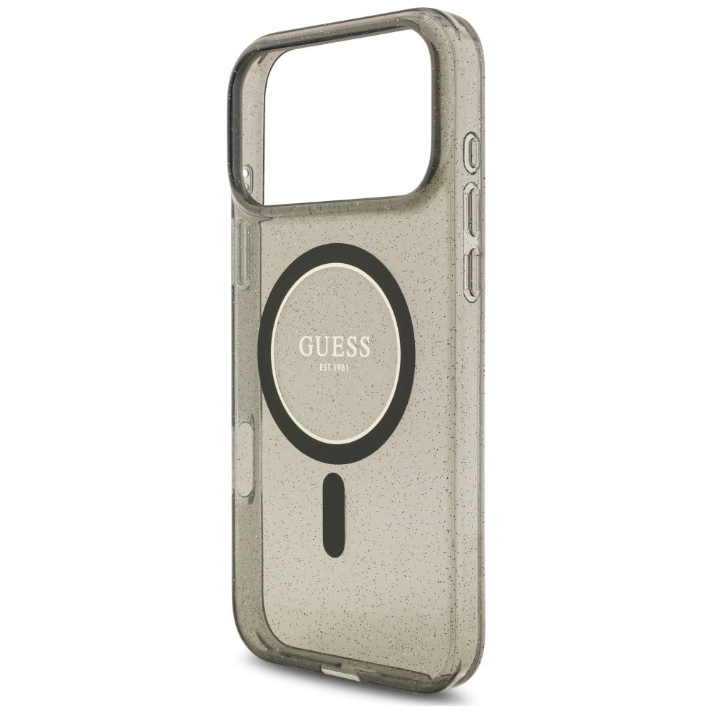 Etui Guess IML Glitter Pearl Strap MagSafe na iPhone 18 Pro Max / 17 Pro Max - czarne_5