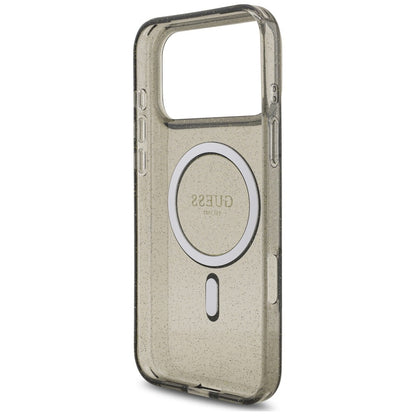 Etui Guess IML Glitter Pearl Strap MagSafe na iPhone 18 Pro Max / 17 Pro Max - czarne_6