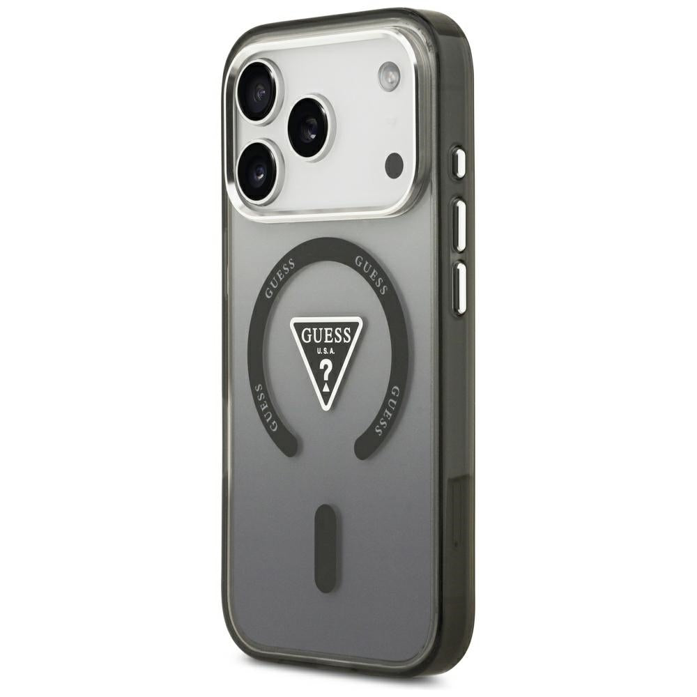Etui Guess IML Gradient Triangle Logo MagSafe na iPhone 18 Pro Max / 17 Pro Max - czarne_1