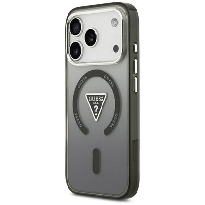 Etui Guess IML Gradient Triangle Logo MagSafe na iPhone 18 Pro Max / 17 Pro Max - czarne_1
