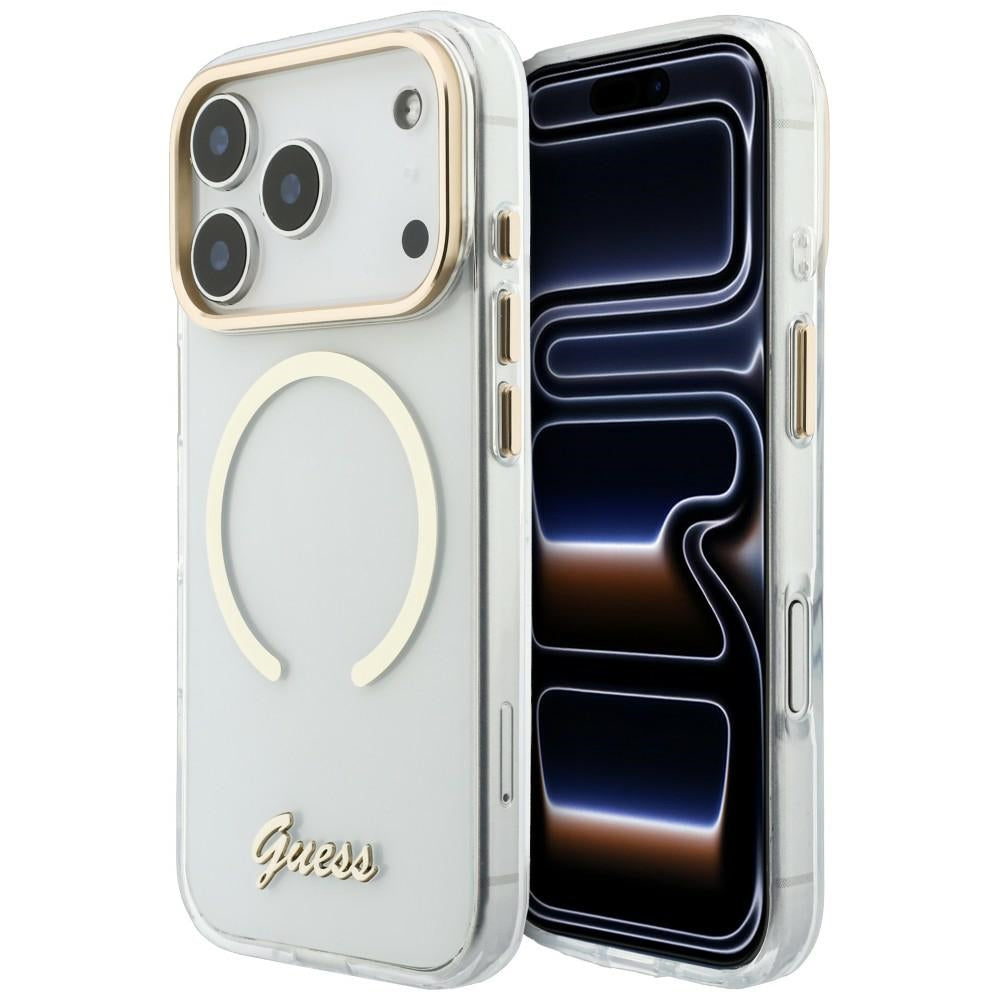Etui Guess IML Script Metal MagSafe na iPhone 18 Pro Max / 17 Pro Max - przezroczyste_0