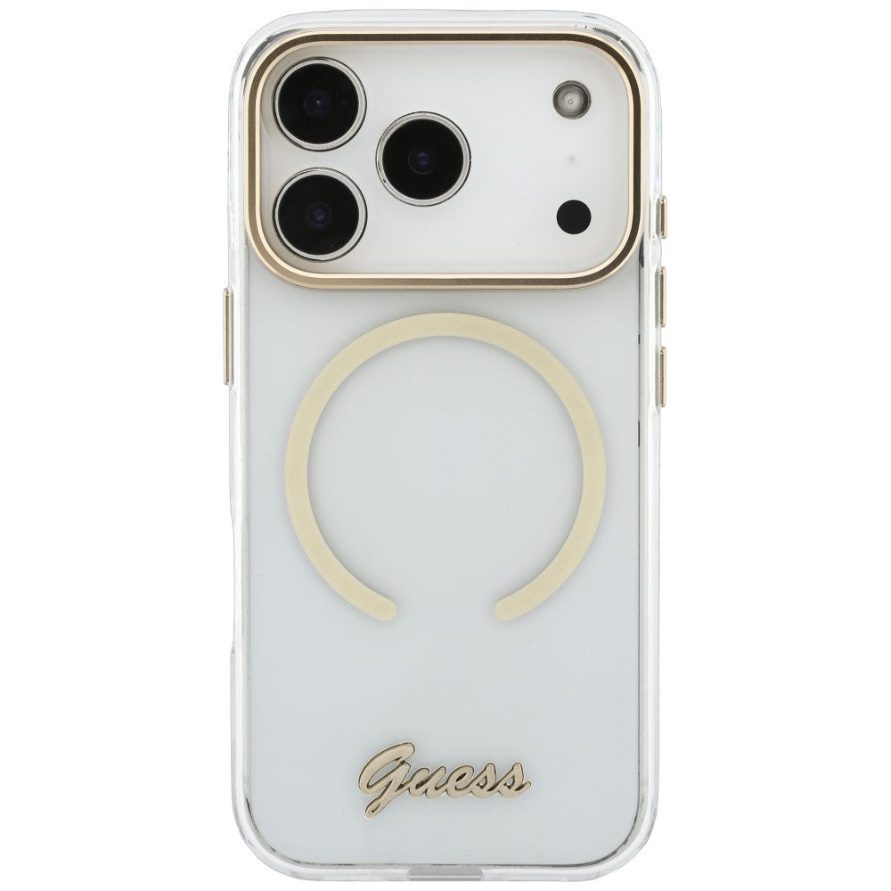 Etui Guess IML Script Metal MagSafe na iPhone 18 Pro Max / 17 Pro Max - przezroczyste_2