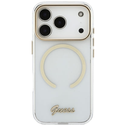 Etui Guess IML Script Metal MagSafe na iPhone 18 Pro Max / 17 Pro Max - przezroczyste_2