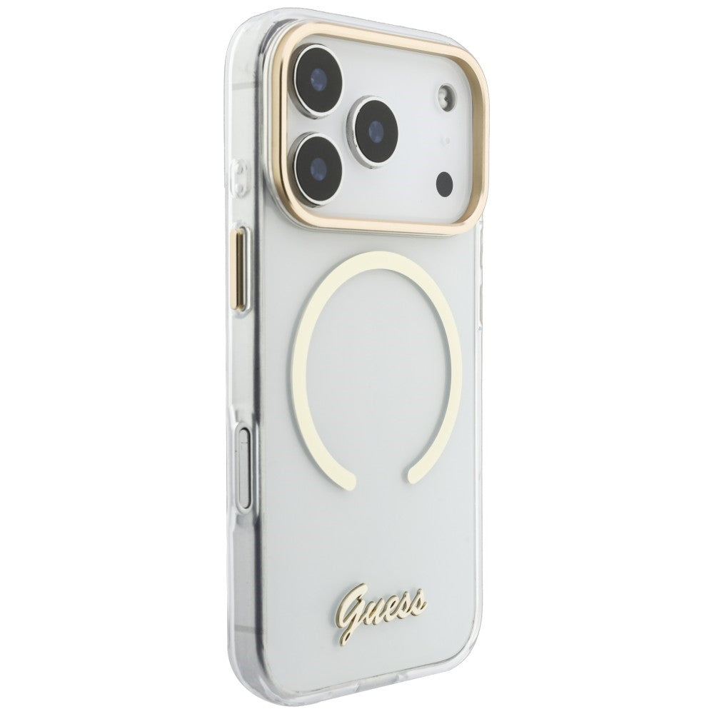 Etui Guess IML Script Metal MagSafe na iPhone 18 Pro Max / 17 Pro Max - przezroczyste_3