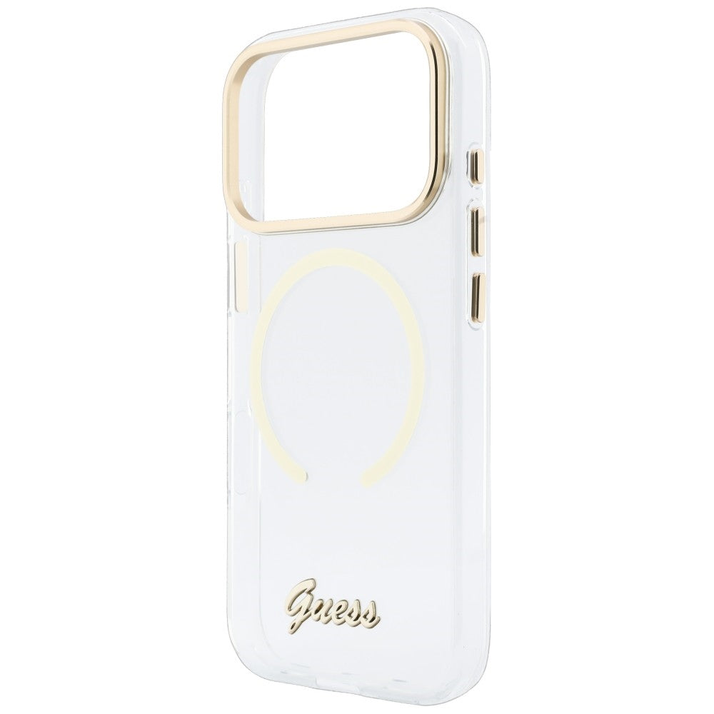 Etui Guess IML Script Metal MagSafe na iPhone 18 Pro Max / 17 Pro Max - przezroczyste_5