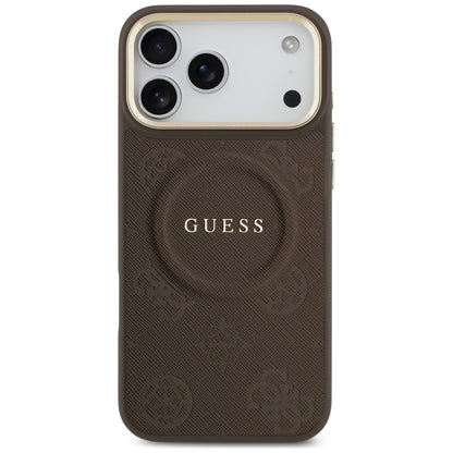 Etui Guess Peony Hot Stamp MagSafe na iPhone 18 Pro Max / 17 Pro Max - brązowe_2