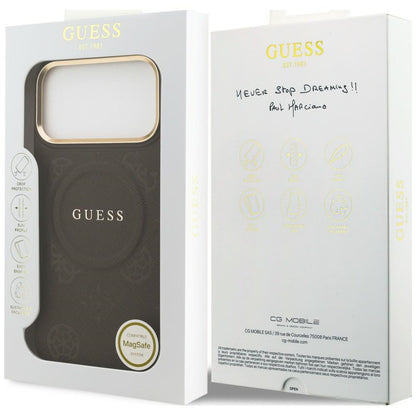 Etui Guess Peony Hot Stamp MagSafe na iPhone 18 Pro Max / 17 Pro Max - brązowe_7