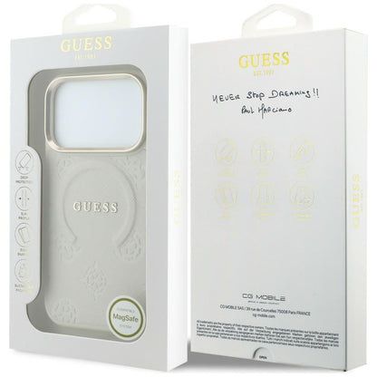 Etui Guess Saffiano Peony & Ring MagSafe na iPhone 18 Pro / 17 Pro - beżowe_7