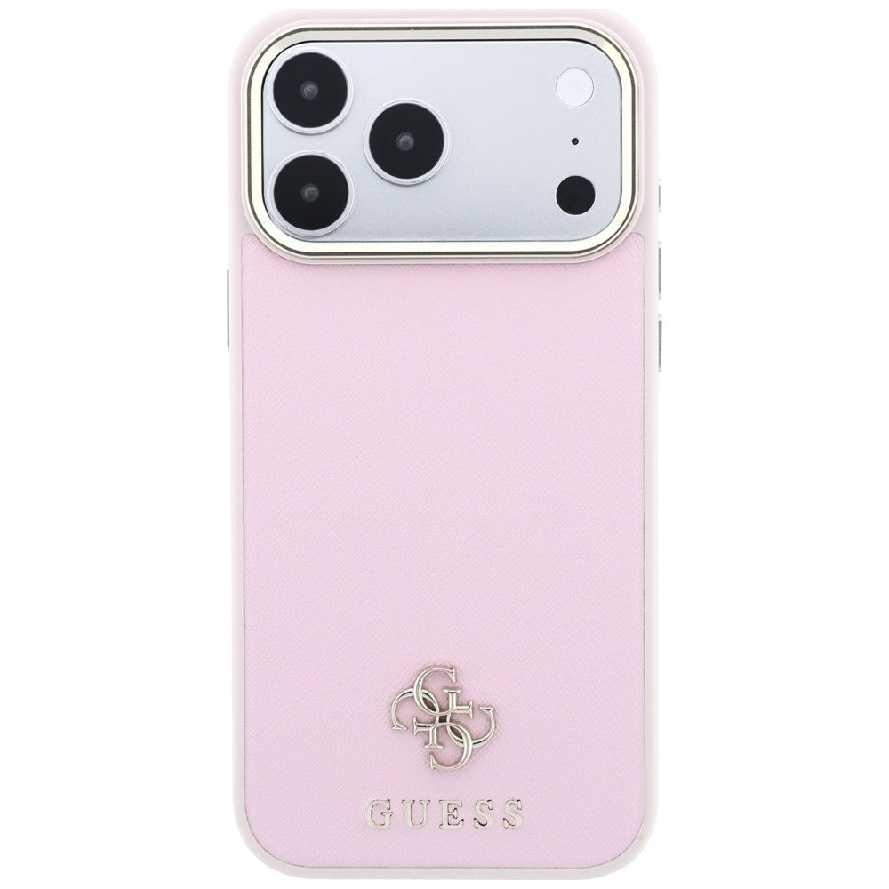 Etui Guess Saffiano Small 4G & Classic Logo MagSafe na iPhone 18 Pro / 17 Pro - różowe_2
