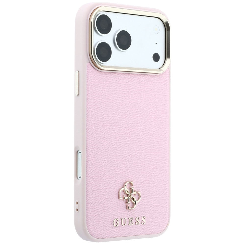 Etui Guess Saffiano Small 4G & Classic Logo MagSafe na iPhone 18 Pro / 17 Pro - różowe_3