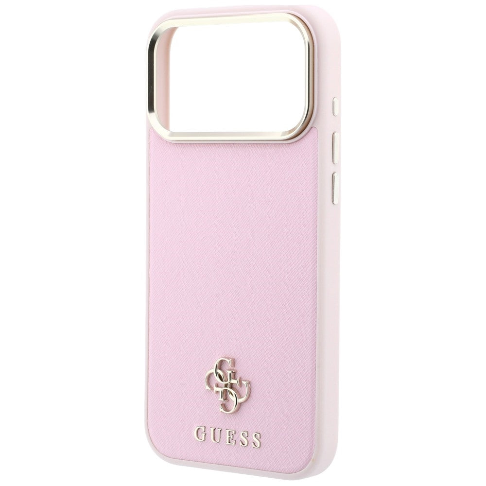 Etui Guess Saffiano Small 4G & Classic Logo MagSafe na iPhone 18 Pro / 17 Pro - różowe_5