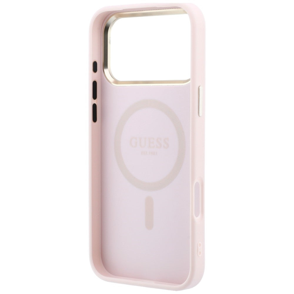 Etui Guess Saffiano Small 4G & Classic Logo MagSafe na iPhone 18 Pro / 17 Pro - różowe_6