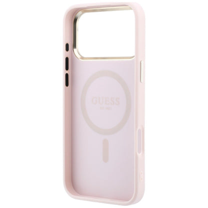 Etui Guess Saffiano Small 4G & Classic Logo MagSafe na iPhone 18 Pro / 17 Pro - różowe_6