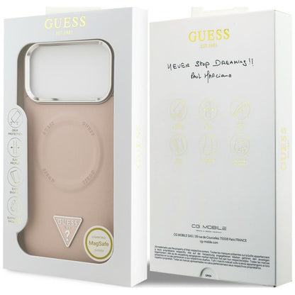 Etui Guess Triangle Logo MagSafe na iPhone 18 Pro Max / 17 Pro Max - różowe_7