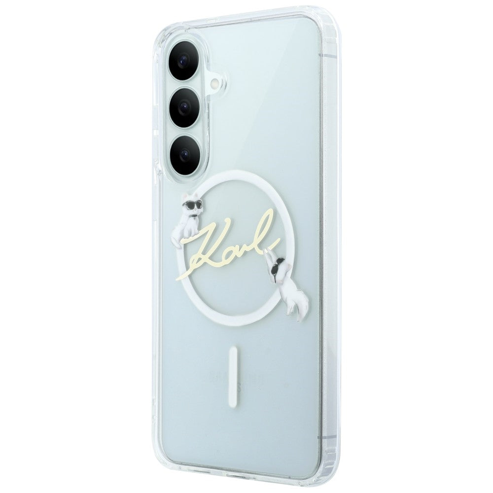 Etui Karl Lagerfeld IML Choupettes Karl Script Logo MagSafe na Samsung Galaxy S26 FE - przezroczyste_1