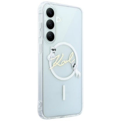 Etui Karl Lagerfeld IML Choupettes Karl Script Logo MagSafe na Samsung Galaxy S26 FE - przezroczyste_3