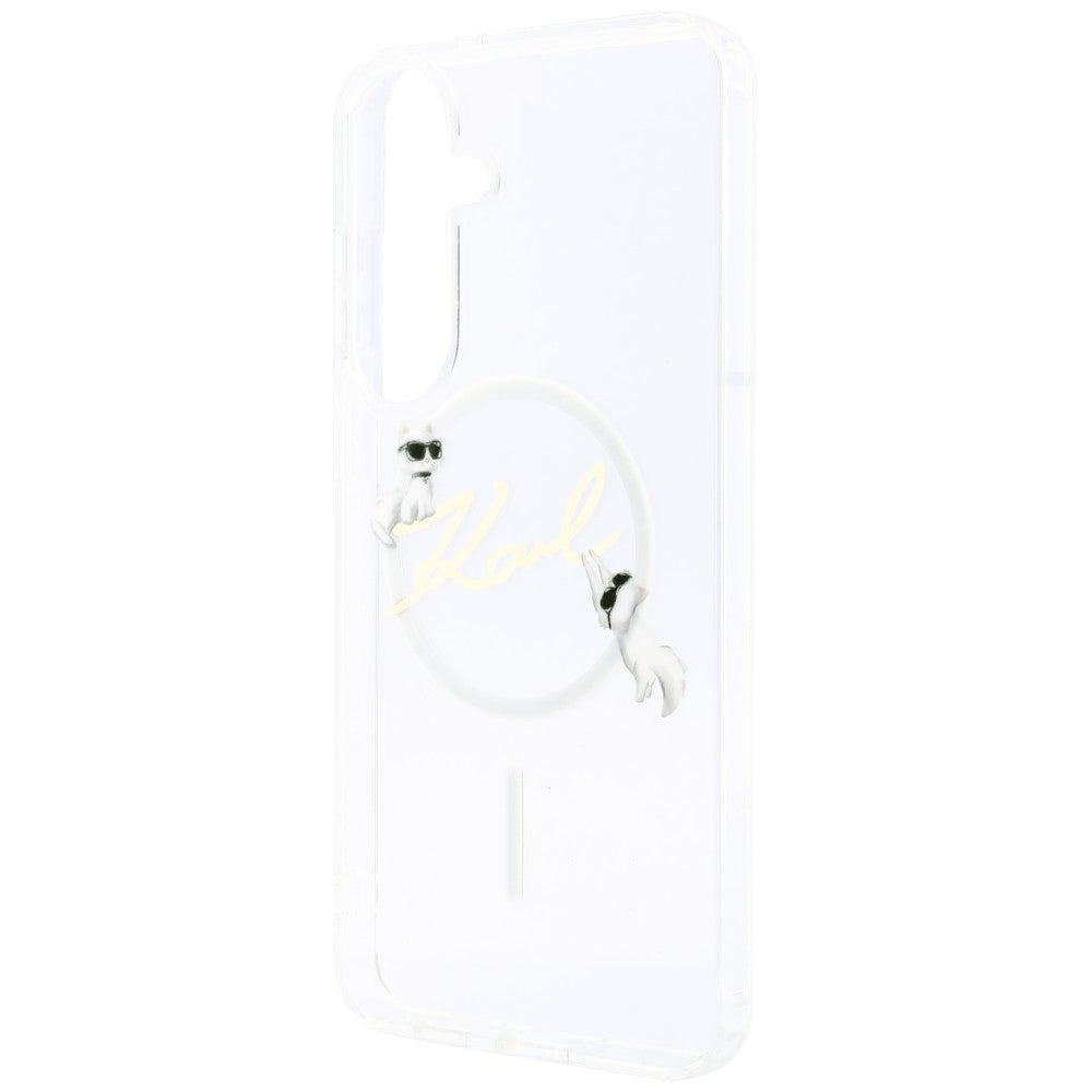 Etui Karl Lagerfeld IML Choupettes Karl Script Logo MagSafe na Samsung Galaxy S26 FE - przezroczyste_5