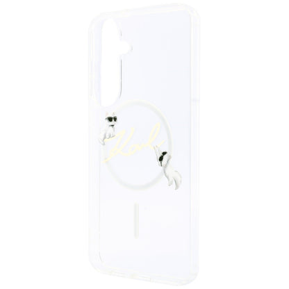 Etui Karl Lagerfeld IML Choupettes Karl Script Logo MagSafe na Samsung Galaxy S26 FE - przezroczyste_5