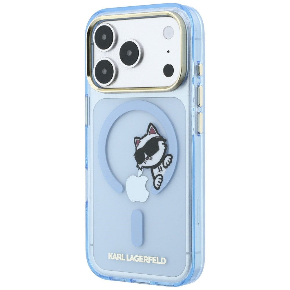 Etui Karl Lagerfeld Peekaboo Logo MagSafe na iPhone 18 Pro Max / 17 Pro Max - niebieskie_1