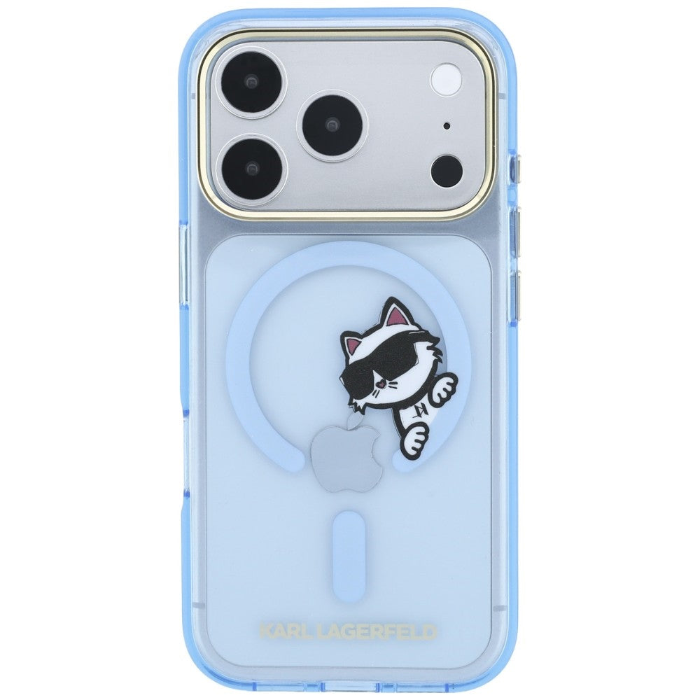 Etui Karl Lagerfeld Peekaboo Logo MagSafe na iPhone 18 Pro Max / 17 Pro Max - niebieskie_2