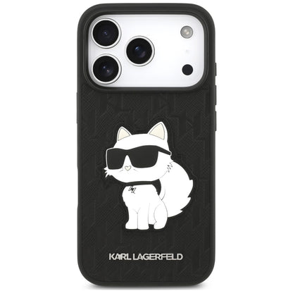 Etui Karl Lagerfeld Saffiano Mono Patch Choupette iPhone 18 Pro / 17 Pro - czarne_2