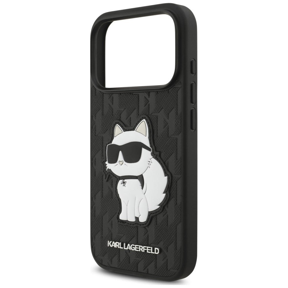Etui Karl Lagerfeld Saffiano Mono Patch Choupette iPhone 18 Pro / 17 Pro - czarne_5