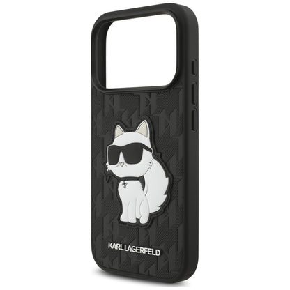 Etui Karl Lagerfeld Saffiano Mono Patch Choupette iPhone 18 Pro / 17 Pro - czarne_5