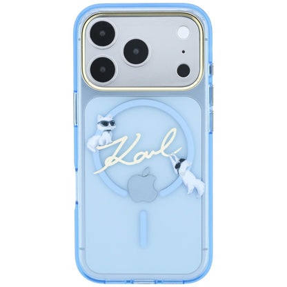 Etui Karl Lagerfeld Script Logo MagSafe na iPhone 18 Pro / 17 Pro - jasnoniebieskie_2